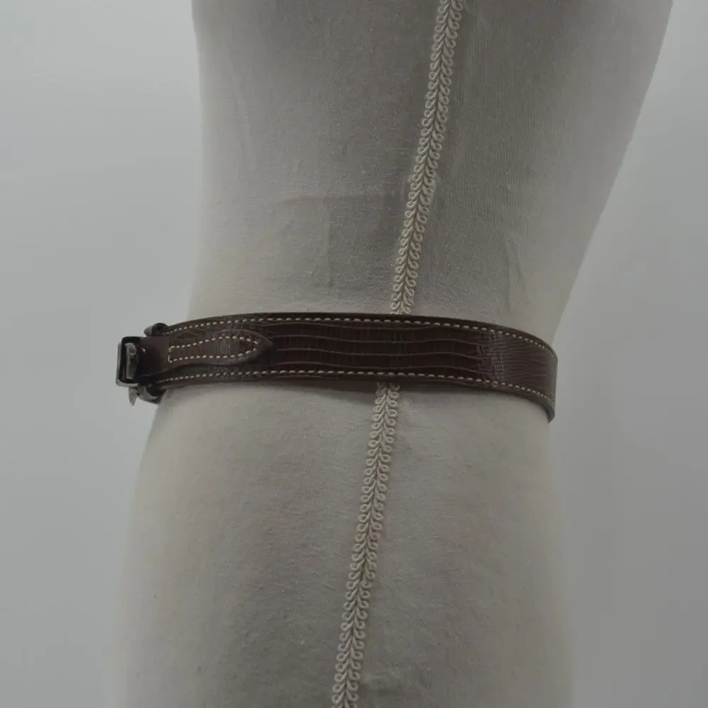 TexTan Women's Western Cowgirl Brown Leather Belt Boho Sz 28 - Picture 9 of 14